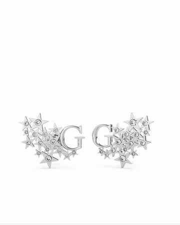 Guess A Star Is Born Silver Stud Earrings